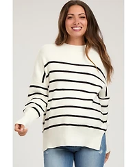 Pinkblush Maternity Striped Drop Shoulder Sweater