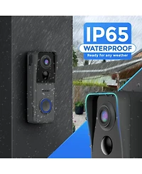 Contixo Xodo VD2 Smart Wi-Fi Wireless Video Doorbell with 2K Qhd Camera and Chime