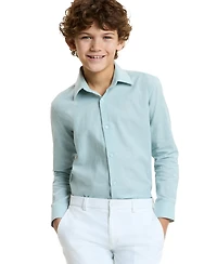 Michael Kors Boys' 8-20 Spread Collar Shirt