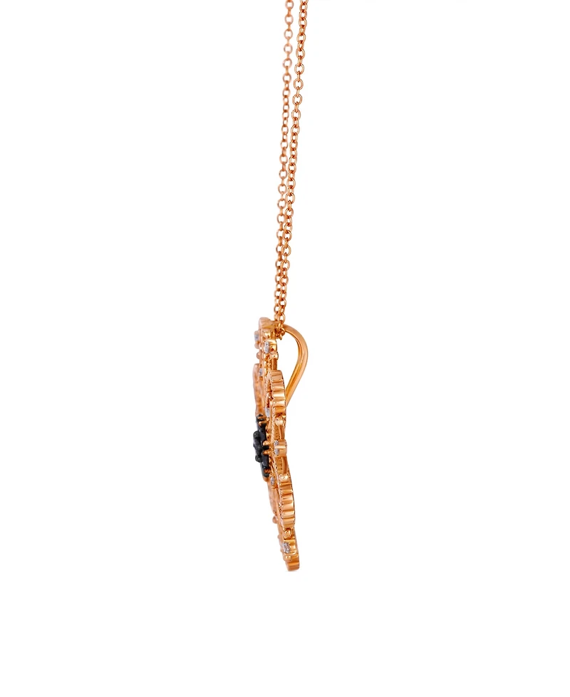 Le Vian Chocolate & Vanilla Diamonds (0.50 ct. t.w.) Pendant Necklace in 14k Strawberry Gold