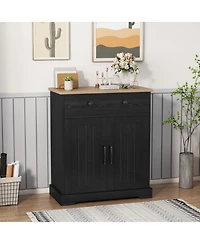 Gaomon Buffet Cabinet with Drawers, 28.8 in Sideboard Buffet Storage Cabinet with Shelves and Doors