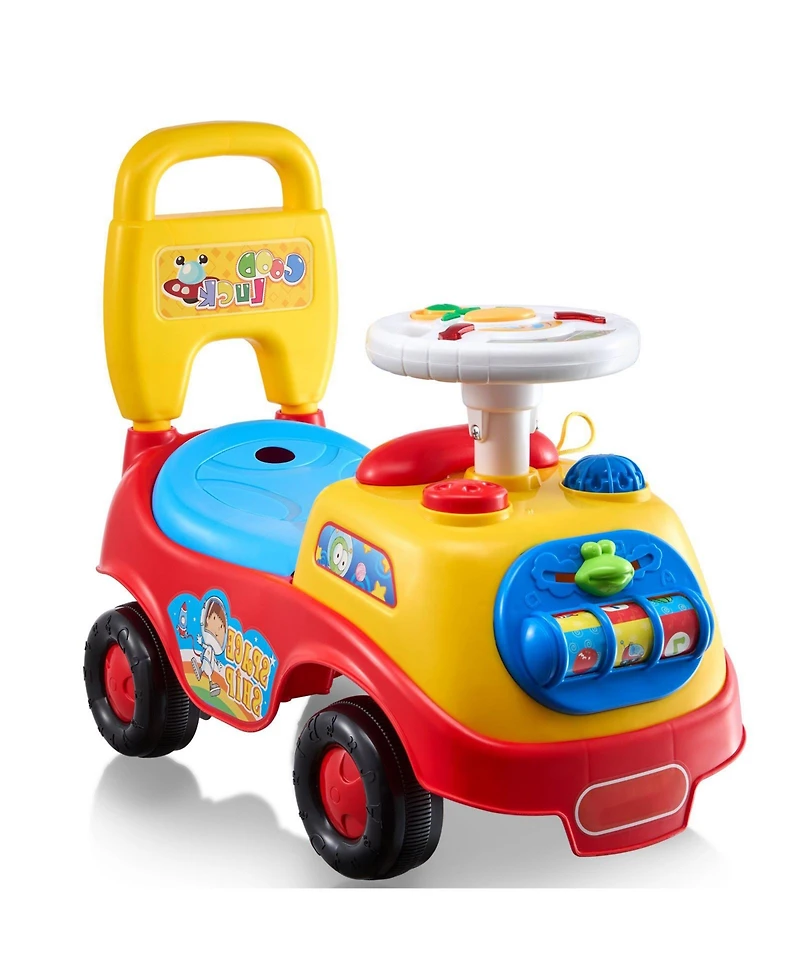 Sugift Ride On Push Car with Music & Storage for Toddlers