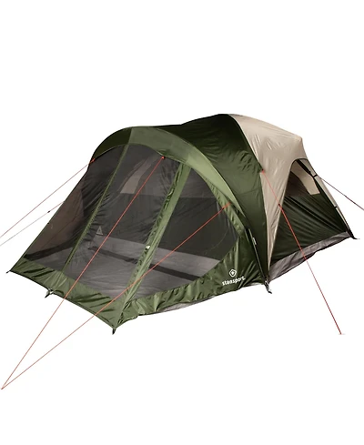 Stansport Highland Peak 6 Person Camping Tent with Screen Room