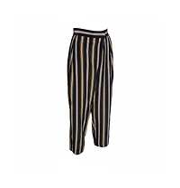 Pre-Owned Chloe Women's Multicolor Silk Rough Striped Cropped Trousers