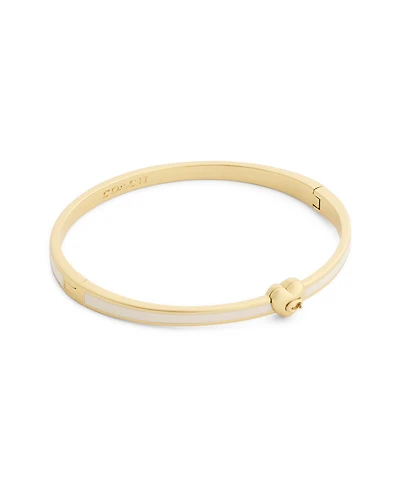 Coach Chalk Signature C Heart Enamel Bangle Bracelet