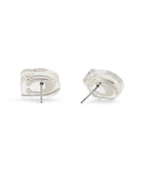 Coach Rhodium Signature C Lucite Stud Earrings