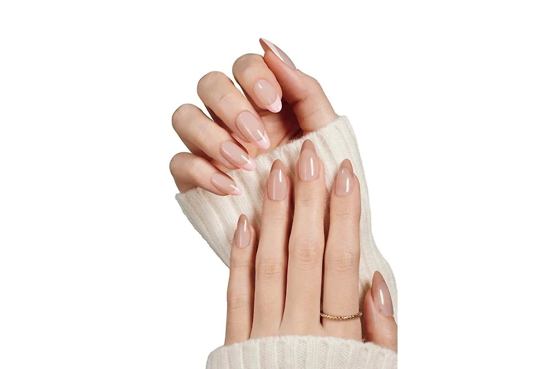 Beetles Medium Almond French Tip Press-On Nails Kit (224 pcs)