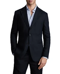 Reiss Men's Tailored-Fit Single-Breasted Linen Blazer