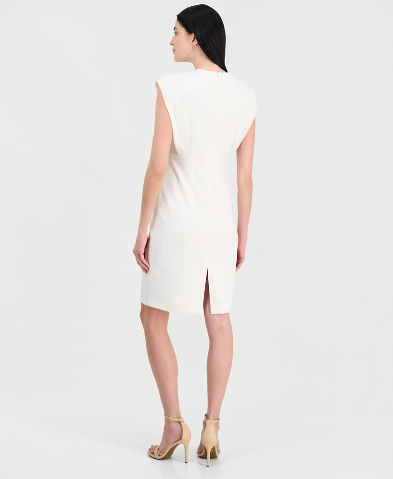 Anne Klein Women's Pleated-Bodice Sheath Dress