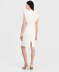 Anne Klein Women's Pleated-Bodice Sheath Dress