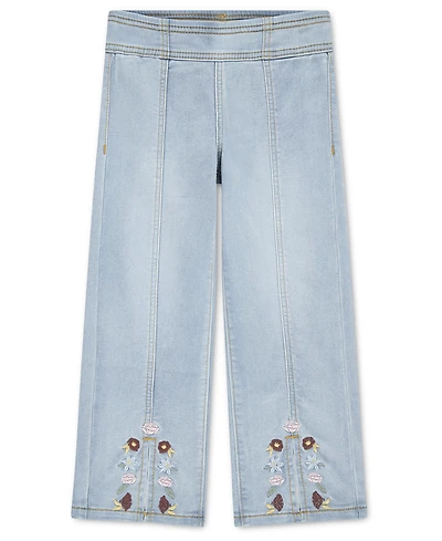 Levi's Girls' Toddler 2T-4T Dobby Pull-On Wide Leg Jeans
