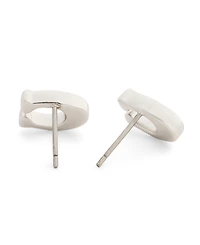 Coach Black Signature C Enamel Stud Earrings