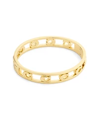 Coach Rhodium Signature C Openwork Bangle Bracelet