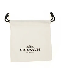 Coach Black Signature C Enamel Openwork Bangle Bracelet