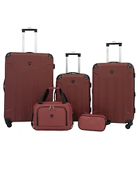 Travelers Club Chicago 5-Piece Hardside Luggage Set