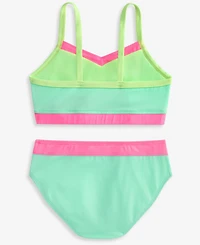 Breaking Waves Girls' 7-16 Colorblocked Swimsuit, 2-Piece Set