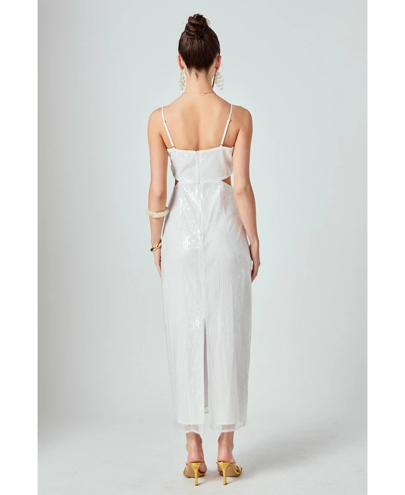 endless rose Women's Sequin Midi Dress