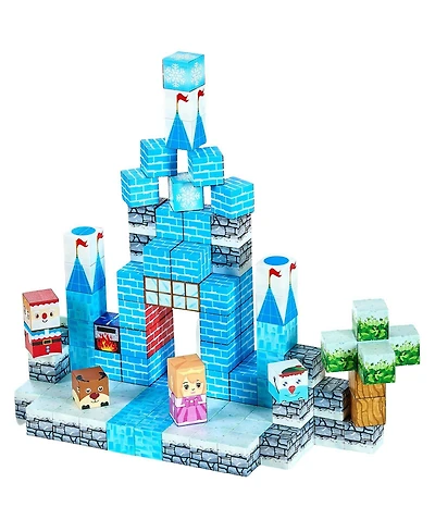 Sugift 150-Piece Magnetic Blocks, Glacier Castle Stem Toy for Kids