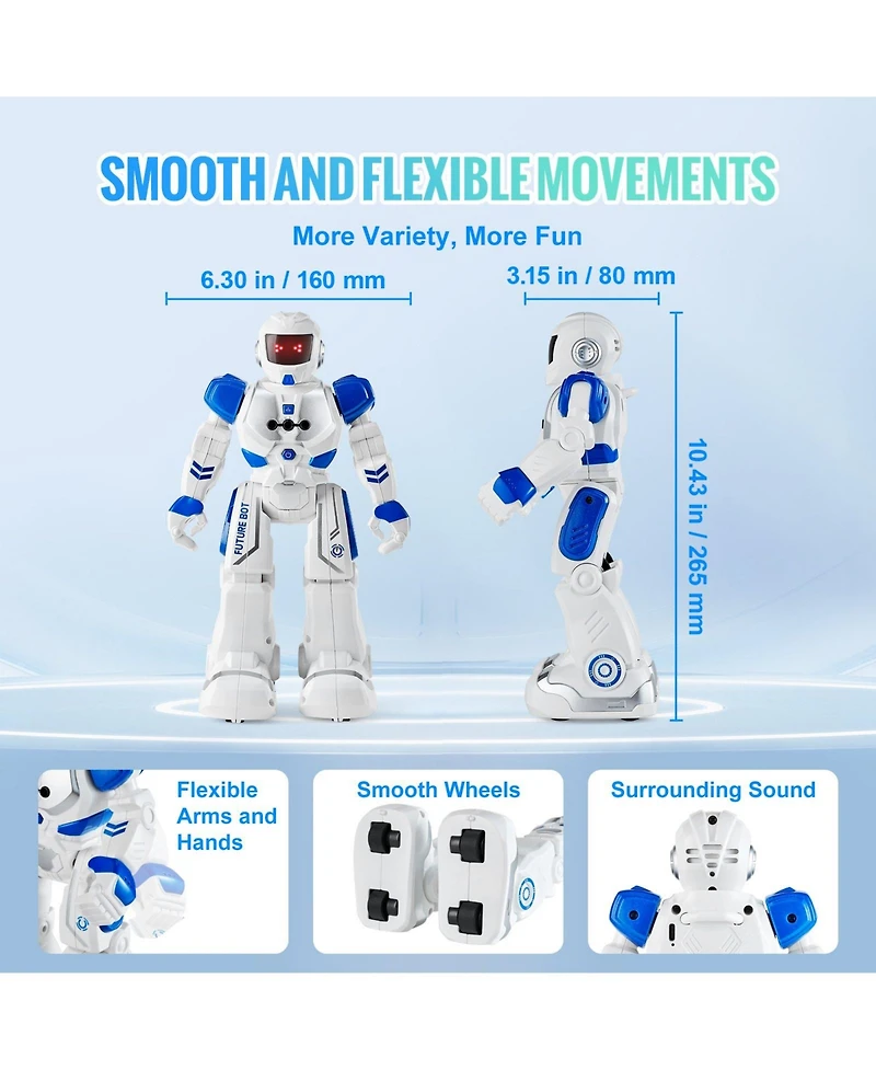 Sugift Gesture Sensing Rc Robot with Programmable Actions & Smart Features