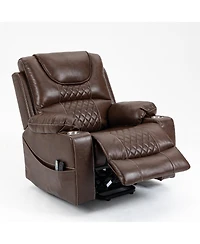 Boyel Living Velvet Recliner Chair with 2 Cup Holder, Lounge Power Lift Relax Sofa