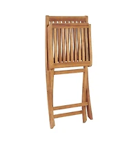 Folding Patio Chairs 2 pcs Solid Teak Wood