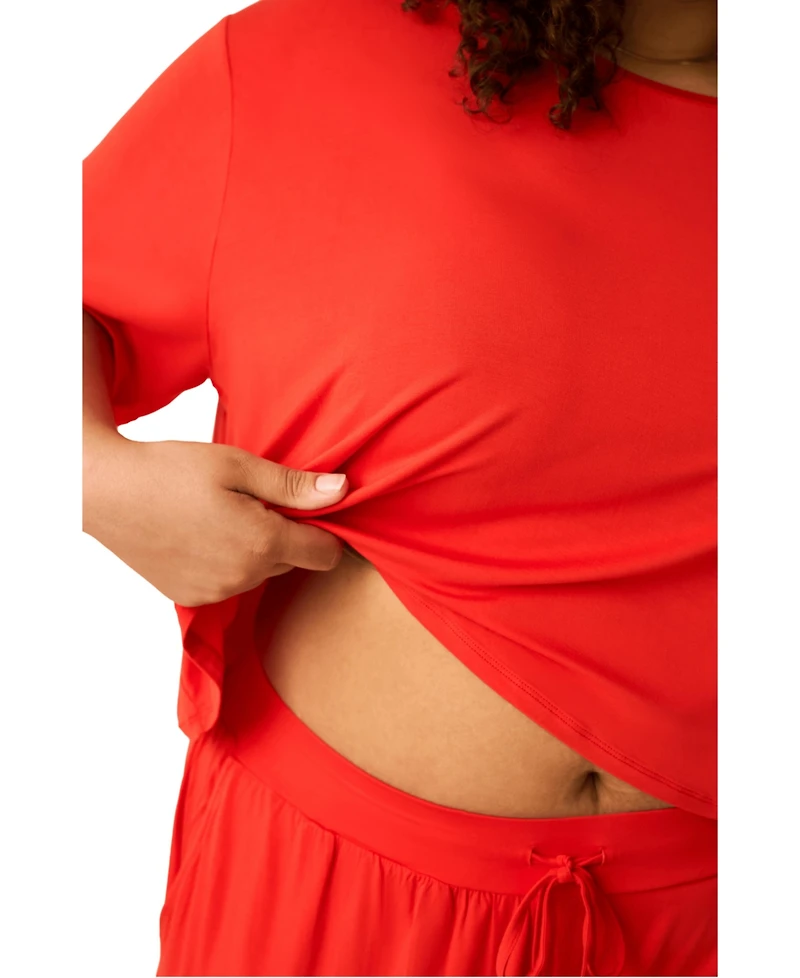 Kindred Bravely Maternity Aria Casual Short Sleeve Cropped Top Limited Edition Color