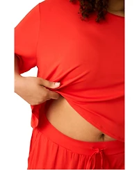 Kindred Bravely Maternity Aria Casual Short Sleeve Cropped Top Limited Edition Color