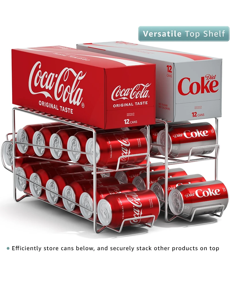 Sorbus 2 Pack Can Dispenser Rack - Holds 12 Standard Size 12oz Cans Each