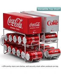Sorbus 2 Pack Can Dispenser Rack - Holds 12 Standard Size 12oz Cans Each