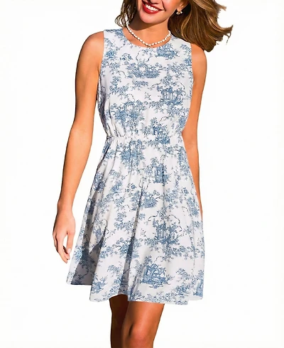 Cupshe Women's Duchess Toile Mini Beach Dress