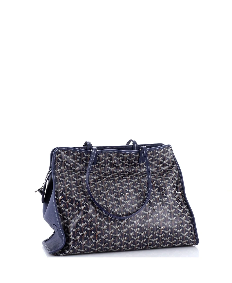 Pre-Owned Goyard Pm Hardy Pet Carrier Coated Canvas