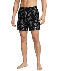 Nike Men's 5" Breaker Multi Logo Print Volley Swim Shorts