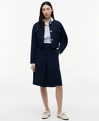 Tommy Hilfiger Women's Tailored Utility Knee Midi Skirt