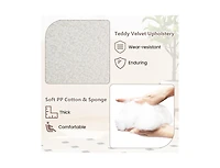 Slickblue Nursery Rocking Chair with Teddy Velvet Upholstery