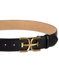 Sam Edelman Double-e Logo Plaque Belt