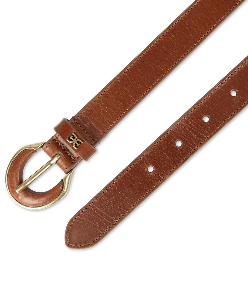 Sam Edelman Leather Inset Harness Buckle Belt