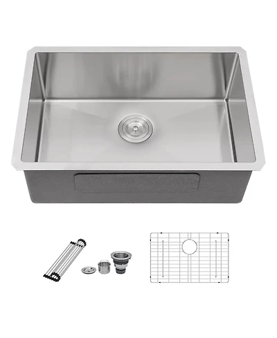 flynama huluwat Undermount Kitchen Sink Stainless Steel Single Bowl 16 Gauge Deep Basin