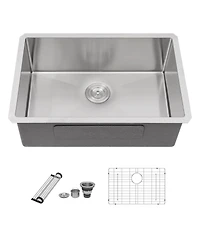flynama huluwat Undermount Kitchen Sink Stainless Steel Single Bowl 16 Gauge Deep Basin