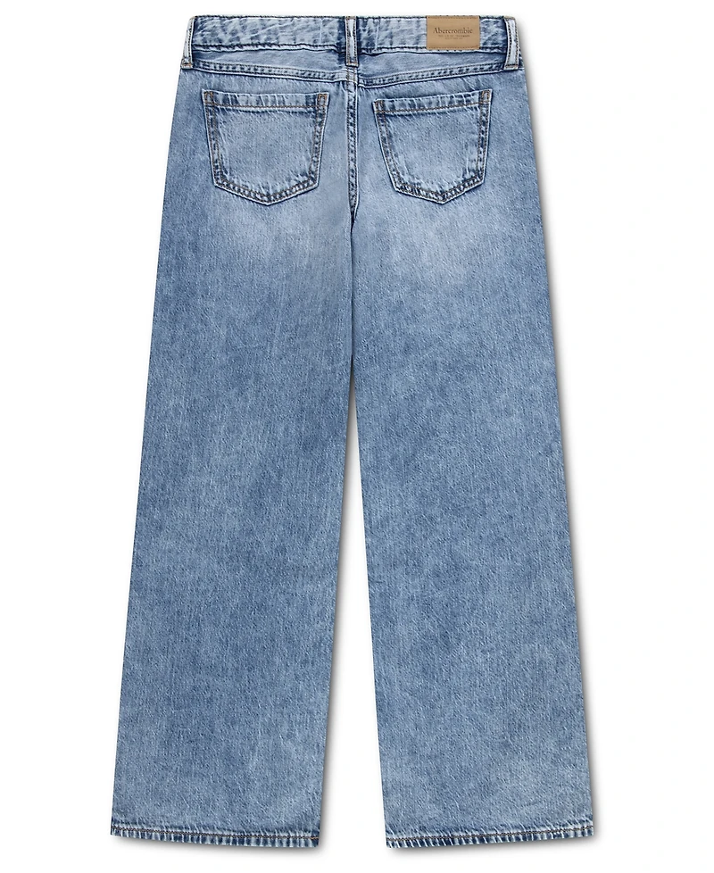 abercrombie kids Girls' Low-Rise Hearts Baggy Jeans