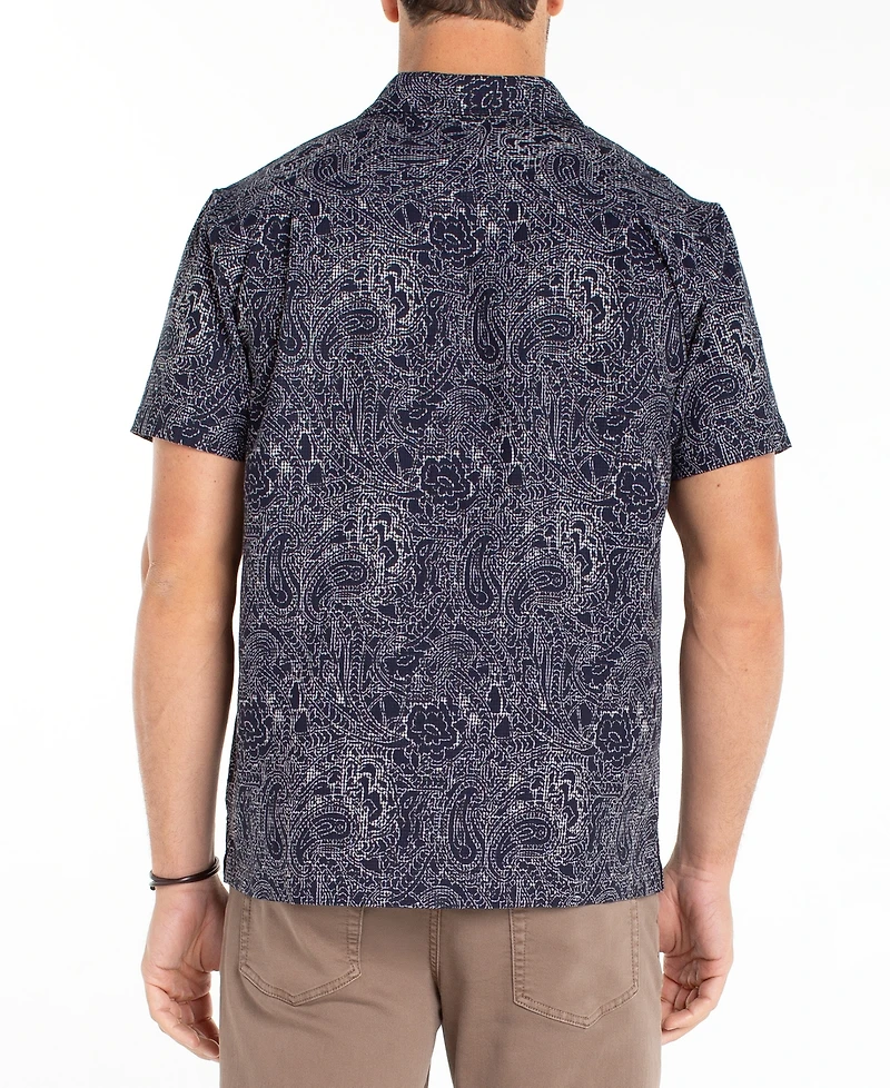 Liverpool Los Angeles Men's Short-Sleeve Button-Up Shirt