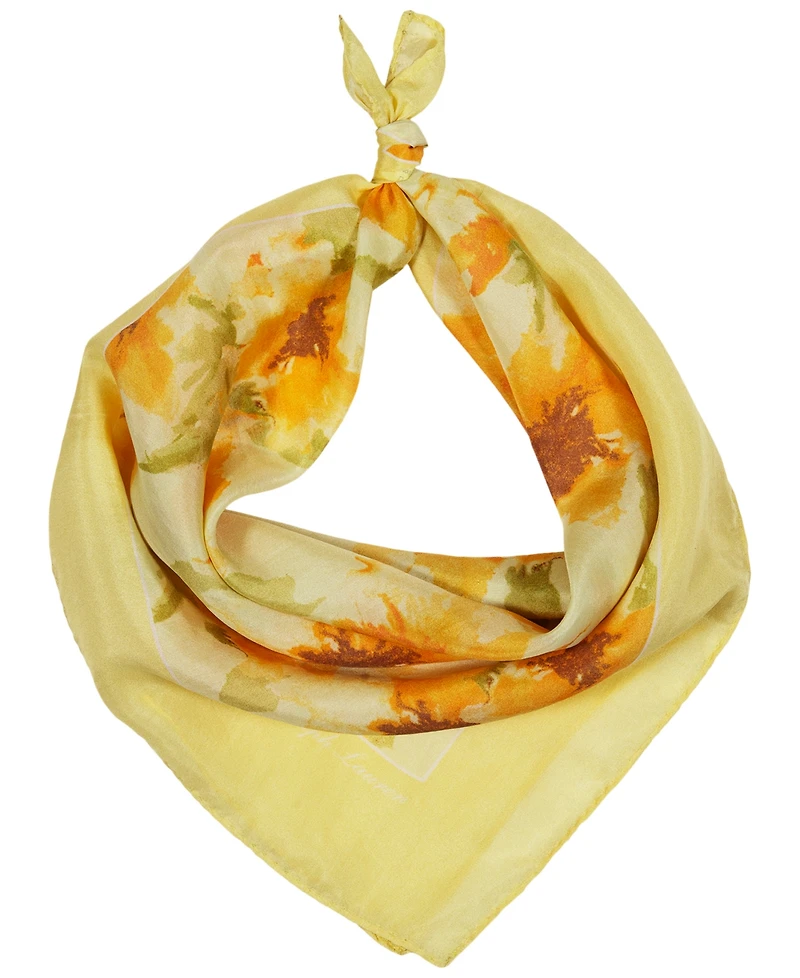 Lauren Ralph Lauren Yellow Floral Square Scarf