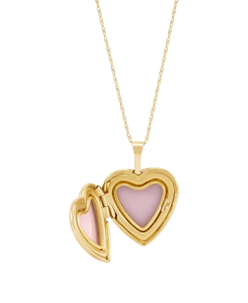 Macy's Heart Pendant Necklace in 14k Yellow Gold