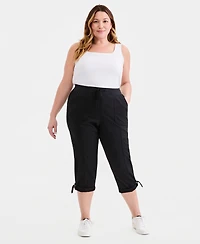 Style & Co Plus D-Ring Cuffed Capri Pants, Exclusively at Macy's
