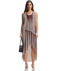 Boss by Hugo Women's Two-Tone Plisse Pleat A-Line Dress