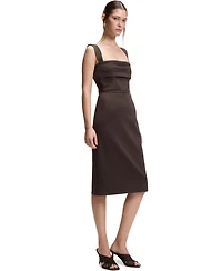 Boss by Hugo Women's Slim-Fit Jersey Layered Detail Dress