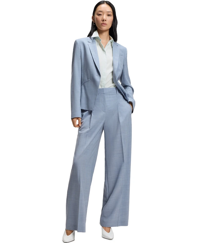 Boss by Hugo Women's Stretch-Cotton Blend Sleeveless Slim-Fit Blouse