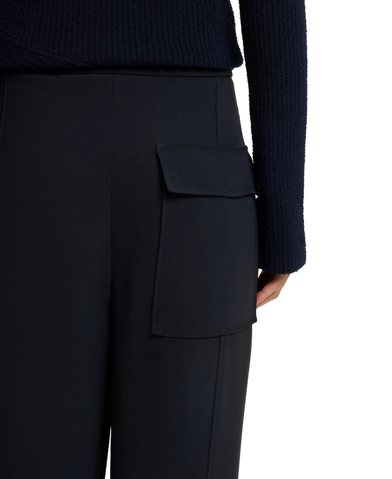 Boss by Hugo Women's Wrinkle-Resistant Crepe Relaxed-Fit Pants