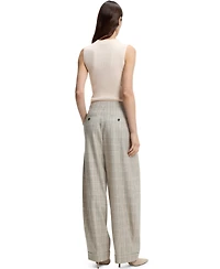 Boss by Hugo Women's Stretch Wool Oversized-Fit Pants