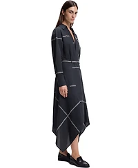 Boss by Hugo Women's Cotton Canvas Collared Shirt Dress