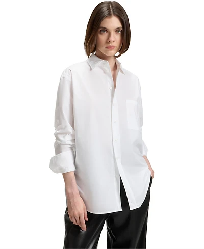 Boss by Hugo Women's Cotton Oversized-Fit Blouse